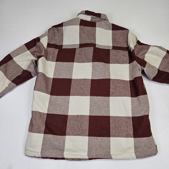 H&M Oversized Quilted Flannel Jacket Mens L Plaid Streetwear Shacket Winter Cozy - Picture 4 of 10